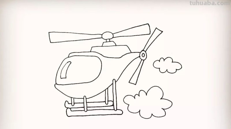 「简笔画」 炫酷的直升飞机绘画教程， 分分钟学会