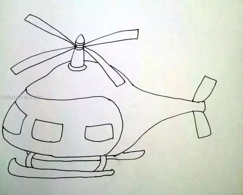 「简笔画」 炫酷的直升飞机绘画教程， 分分钟学会