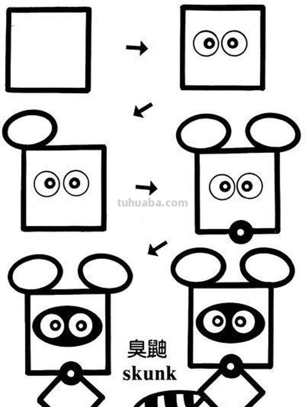 儿童简笔画大全,学习不同的形状画简笔画,动物简笔画,简单可爱 儿童简笔画大全,学习不同的形状画简笔画,动物简笔画,简单可爱