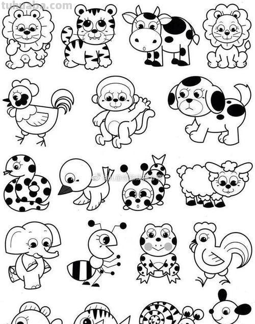 100种常见小动物简笔画素材大全
