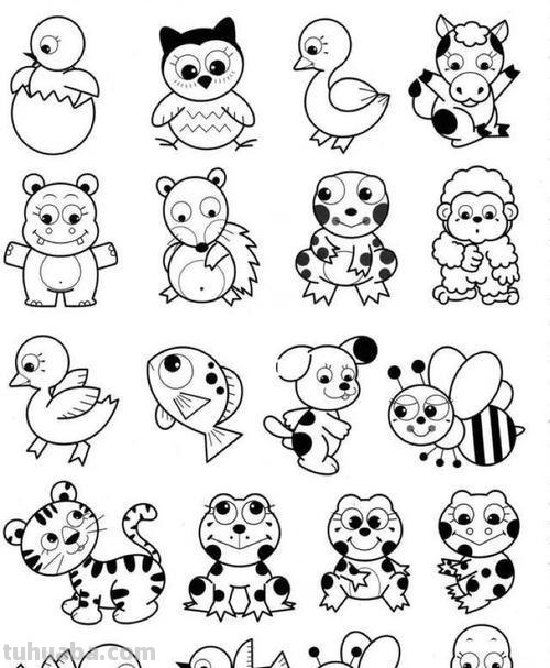 100种常见小动物简笔画素材大全