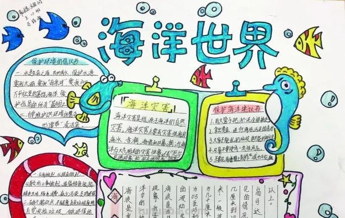 怎么写海洋手抄报 走向海洋手抄报内容怎么写?