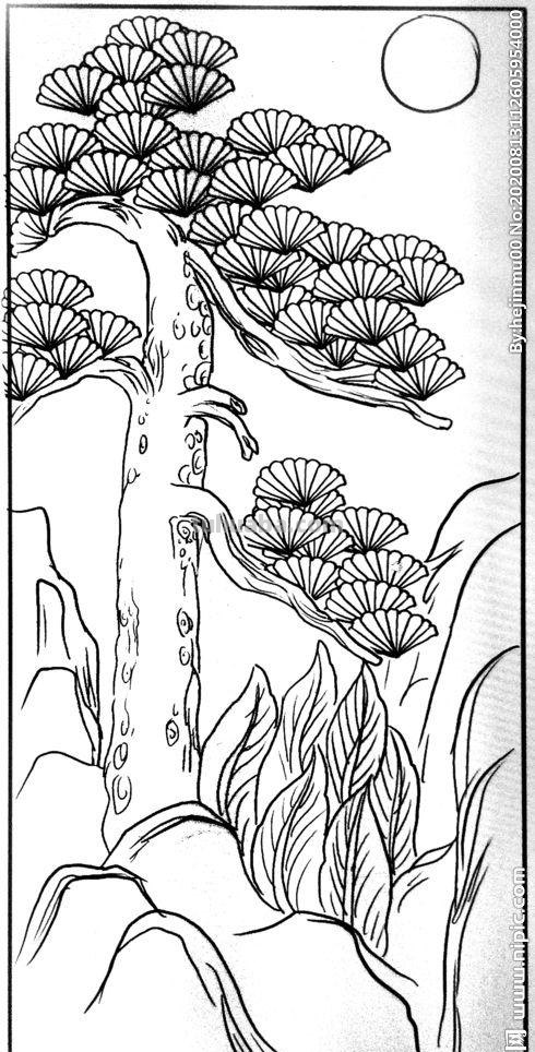 松树叶怎么画简笔画 松树的简笔画法？