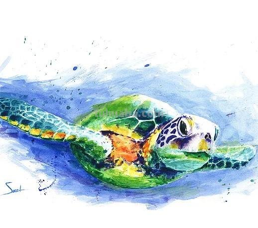 水彩动物肖像画：充满动感和生命的史诗巨作