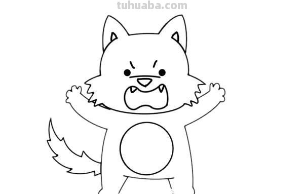 狼怎么画简笔画简单 画大灰狼的简单方法？