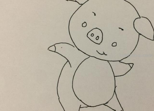 不用彩铅怎么画猪 挤挤猪绘画教程？