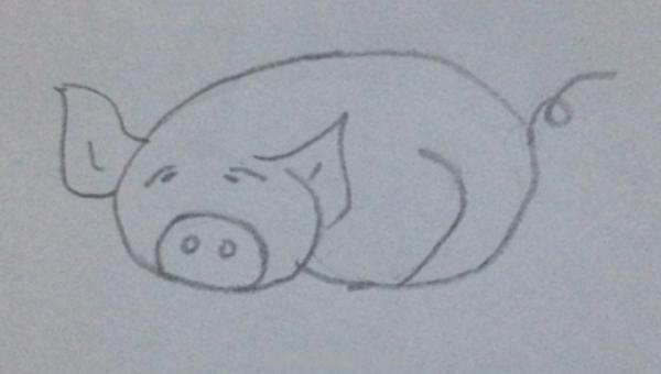 不用彩铅怎么画猪 挤挤猪绘画教程？