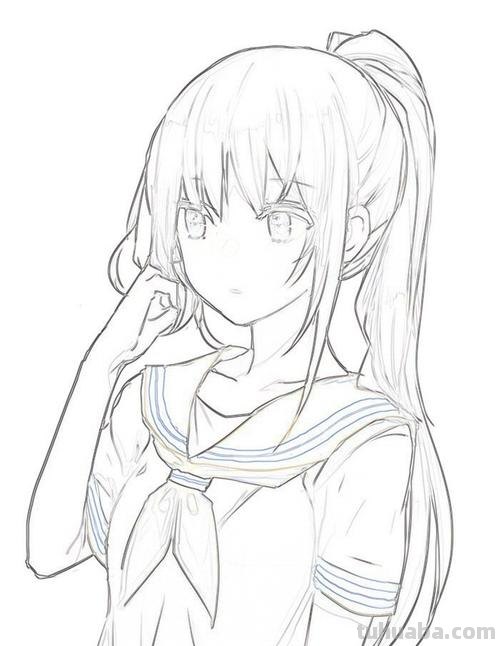 动漫女生怎么画简笔画 画画教程简单漫画少女?