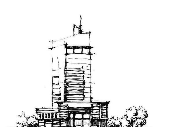 塔形建筑速写 钢笔画建筑速写有什么技巧?