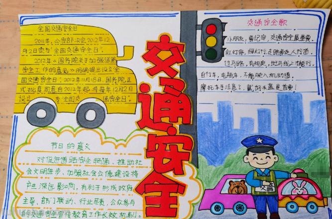什么手抄报都可以 交通安全为主题的手抄报？
