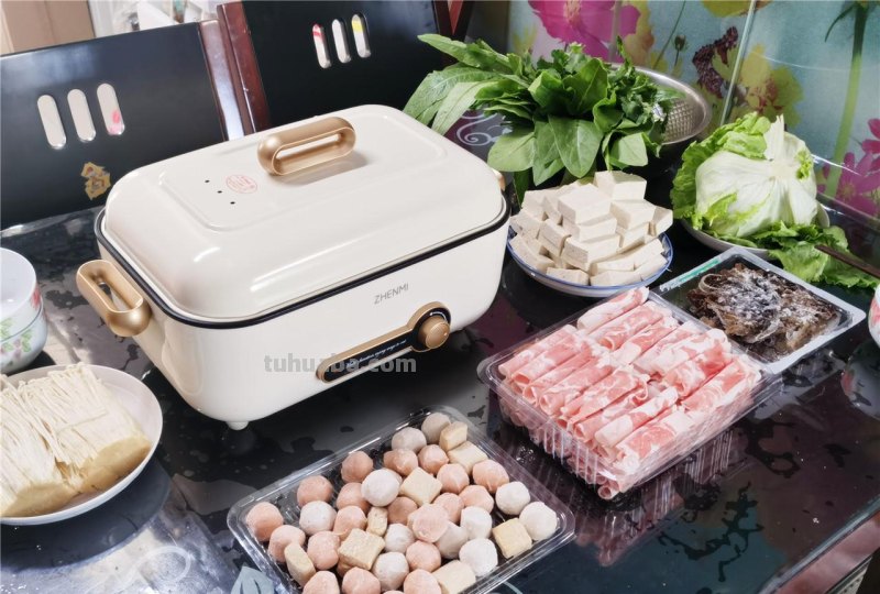 臻米多功能电火锅一机多用烹饪食材健康又快乐