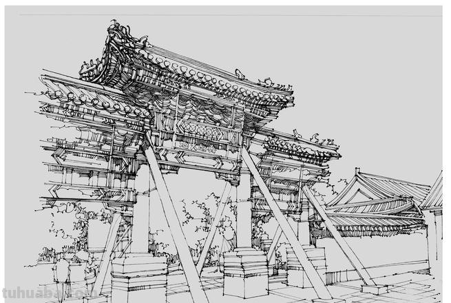 建筑速写别墅 如何画风景速写？画老房子建筑风景速写步骤？