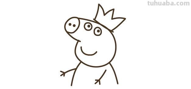 小猪乔治简笔画怎么画 幼儿简笔画小猪的画法?