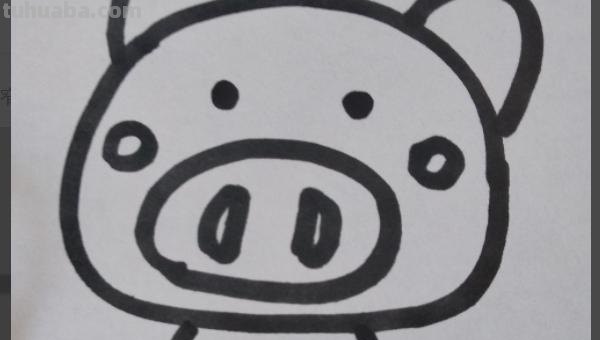 小猪乔治简笔画怎么画 幼儿简笔画小猪的画法？
