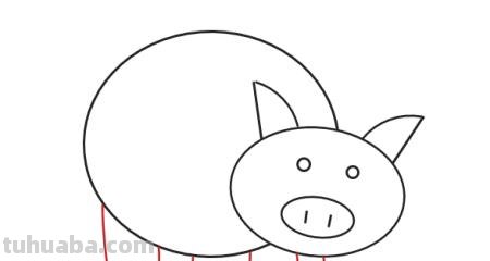 小猪乔治简笔画怎么画 幼儿简笔画小猪的画法？