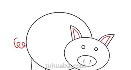 小猪乔治简笔画怎么画 幼儿简笔画小猪的画法？