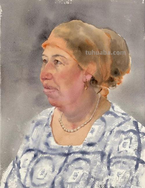 广东水彩画 - 女画家肖蓉人物水彩​​画欣赏