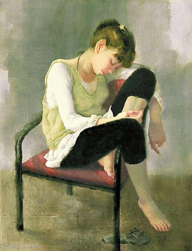 广东水彩画 - 女画家肖蓉人物水彩​​画欣赏