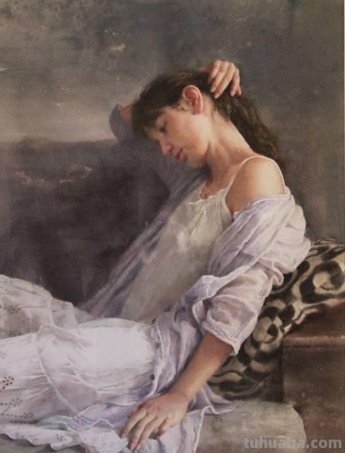 广东水彩画 - 女画家肖蓉人物水彩​​画欣赏