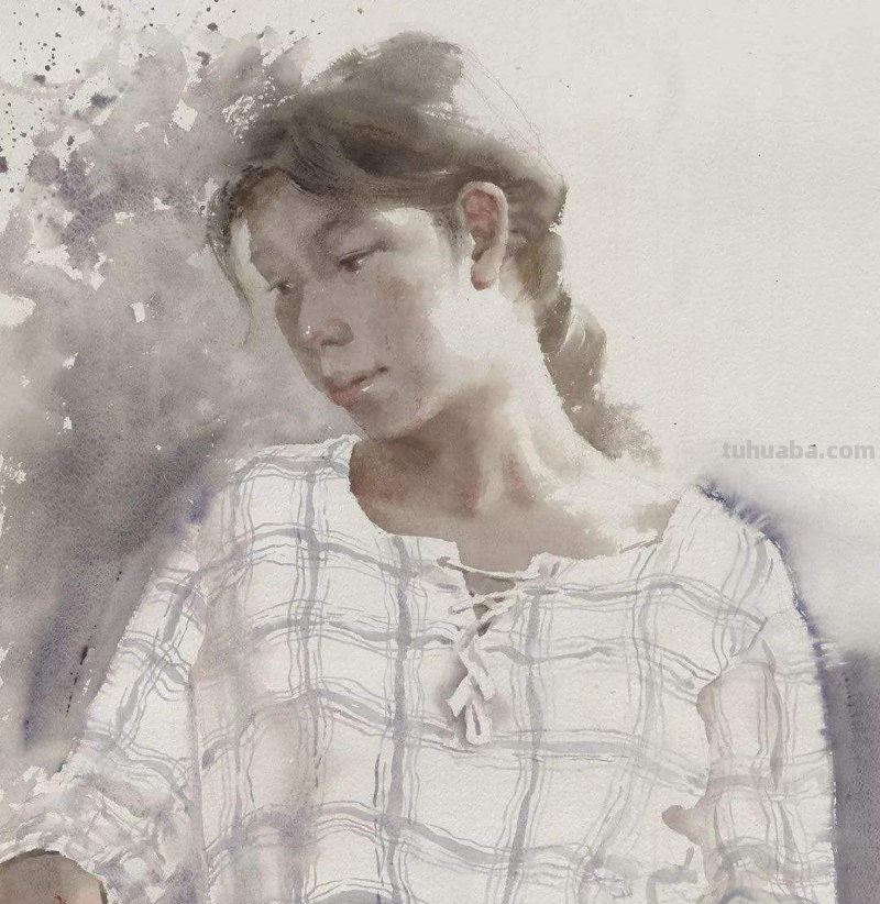 广东水彩画 - 女画家肖蓉人物水彩​​画欣赏