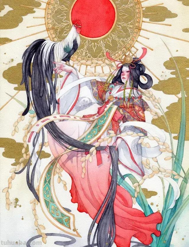 超华丽精致的手绘水彩，画面十分有艺术感的唯美人物场景插画欣赏