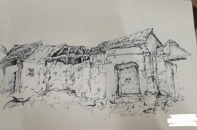 老街区速写 如何画风景速写？画老房子建筑风景速写步骤？