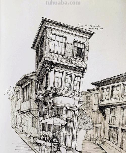 老街区速写 如何画风景速写?画老房子建筑风景速写步骤?