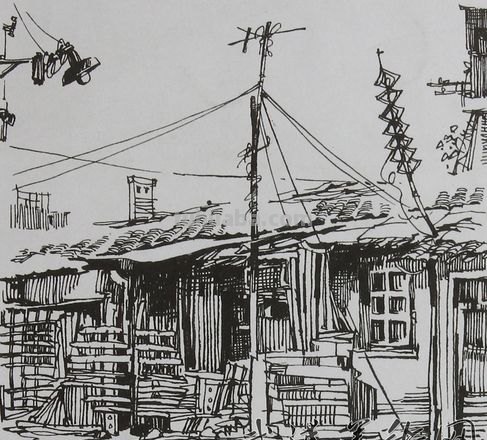 老街区速写 如何画风景速写?画老房子建筑风景速写步骤?