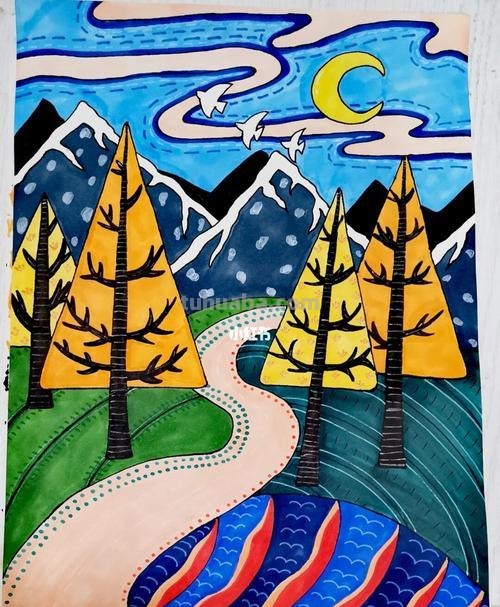 儿童风景画的绘画步骤