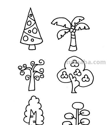 上百种花儿和树木的简笔画素材，手帐和哄娃必备