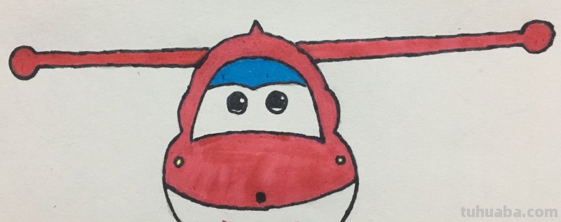 简笔画-超级飞侠乐迪的画法