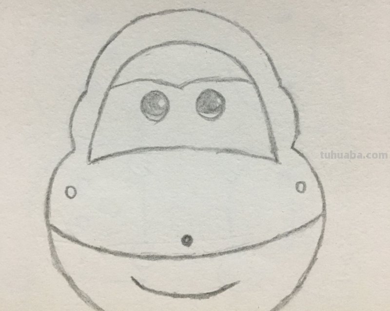 简笔画-超级飞侠乐迪的画法