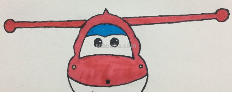 简笔画-超级飞侠乐迪的画法