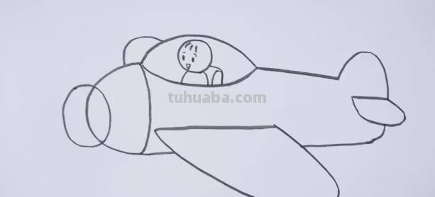 绘画教程-飞机，翅膀闪着亮光带着呼啸