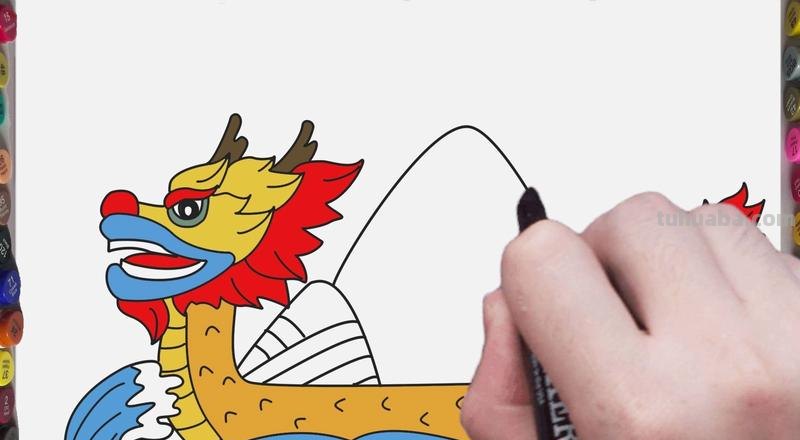 简笔画龙舟怎么画 如何画端午节龙舟简笔画？