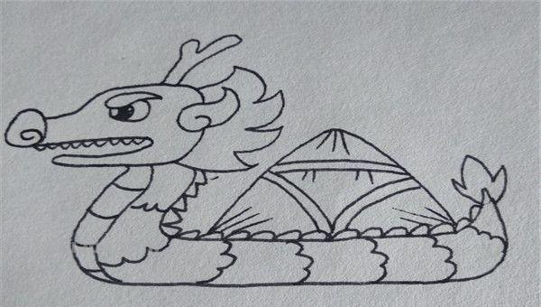 简笔画龙舟怎么画 如何画端午节龙舟简笔画？