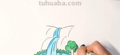 瀑布的简笔画怎么画 怎么用铅笔画望庐山瀑布？