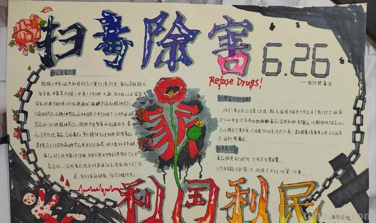 国际手抄报内容是什么 6月26日国际禁毒日手抄报？