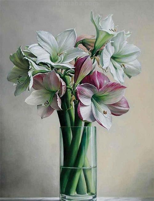 超写实花卉静物油画 比利时大师Pieter Wagemans作品