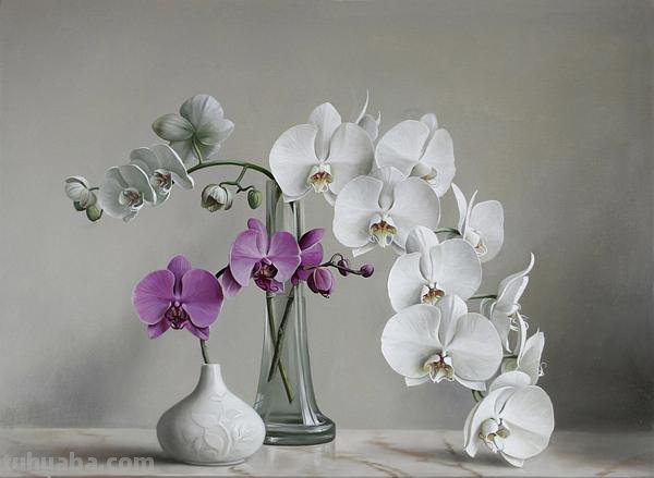 超写实花卉静物油画 比利时大师Pieter Wagemans作品