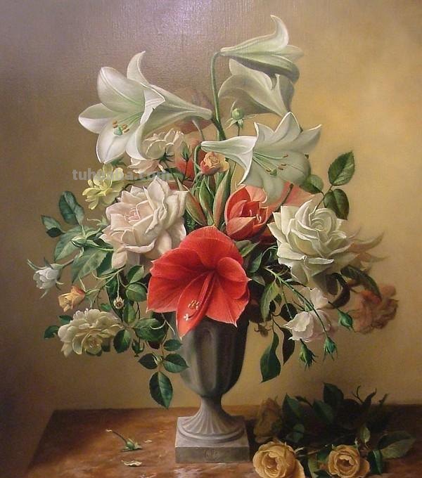 超写实花卉静物油画 比利时大师Pieter Wagemans作品