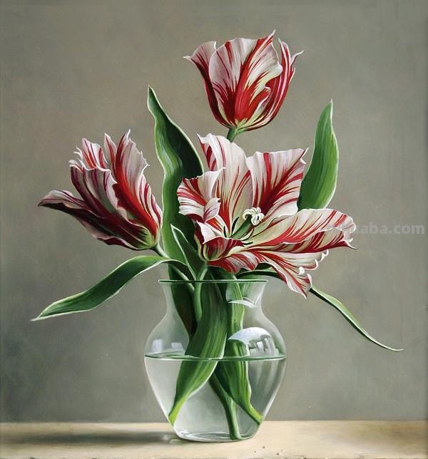 超写实花卉静物油画 比利时大师Pieter Wagemans作品