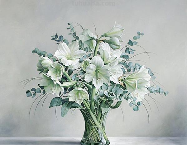 超写实花卉静物油画 比利时大师Pieter Wagemans作品