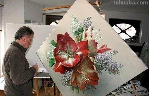 超写实花卉静物油画 比利时大师Pieter Wagemans作品