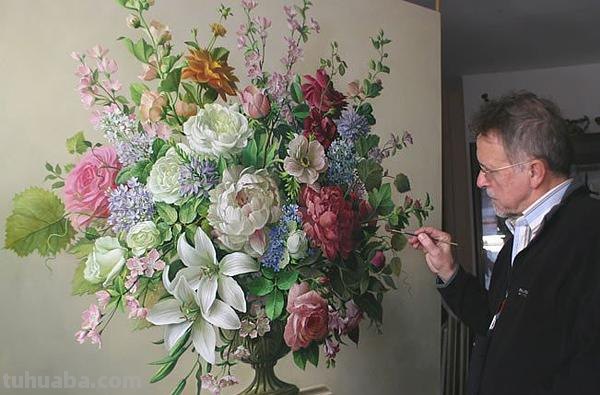 超写实花卉静物油画 比利时大师Pieter Wagemans作品