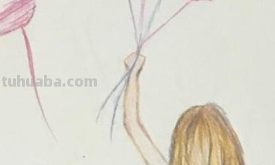 女孩自己画的彩铅画怎么画 彩色铅笔画教程：1.女孩——自由飞翔？