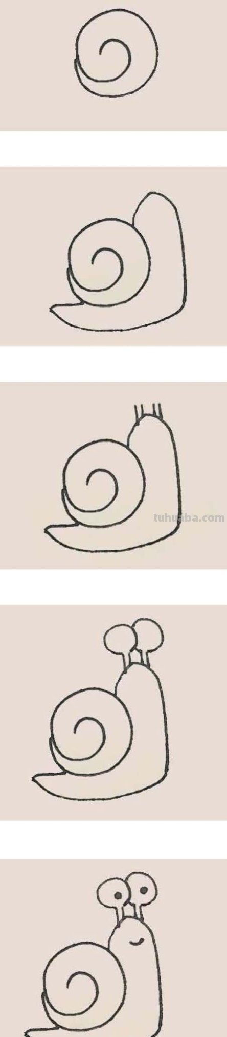 简笔画蜗牛涂什么颜色 蜗牛简单画法？