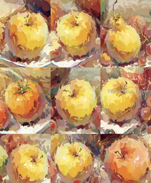 用色彩塑造苹果单体的魅力 