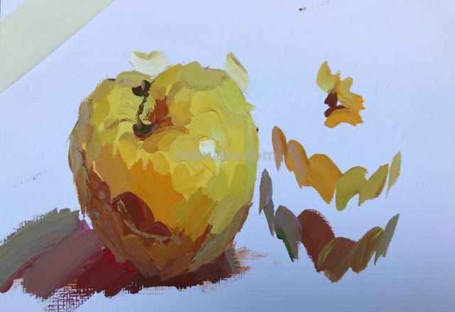 用色彩塑造苹果单体的魅力 