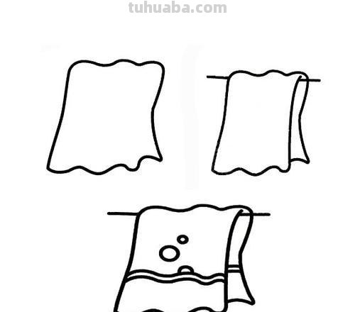 毛巾怎么画儿童简笔画 简笔画宝宝洗澡的画法？